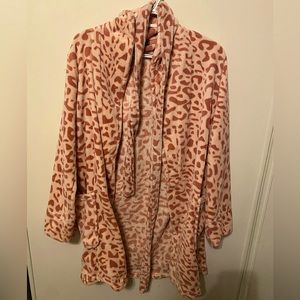 light pink cheetah print robe